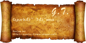 Gyurkó Tímea névjegykártya