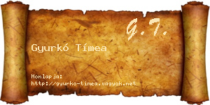 Gyurkó Tímea névjegykártya